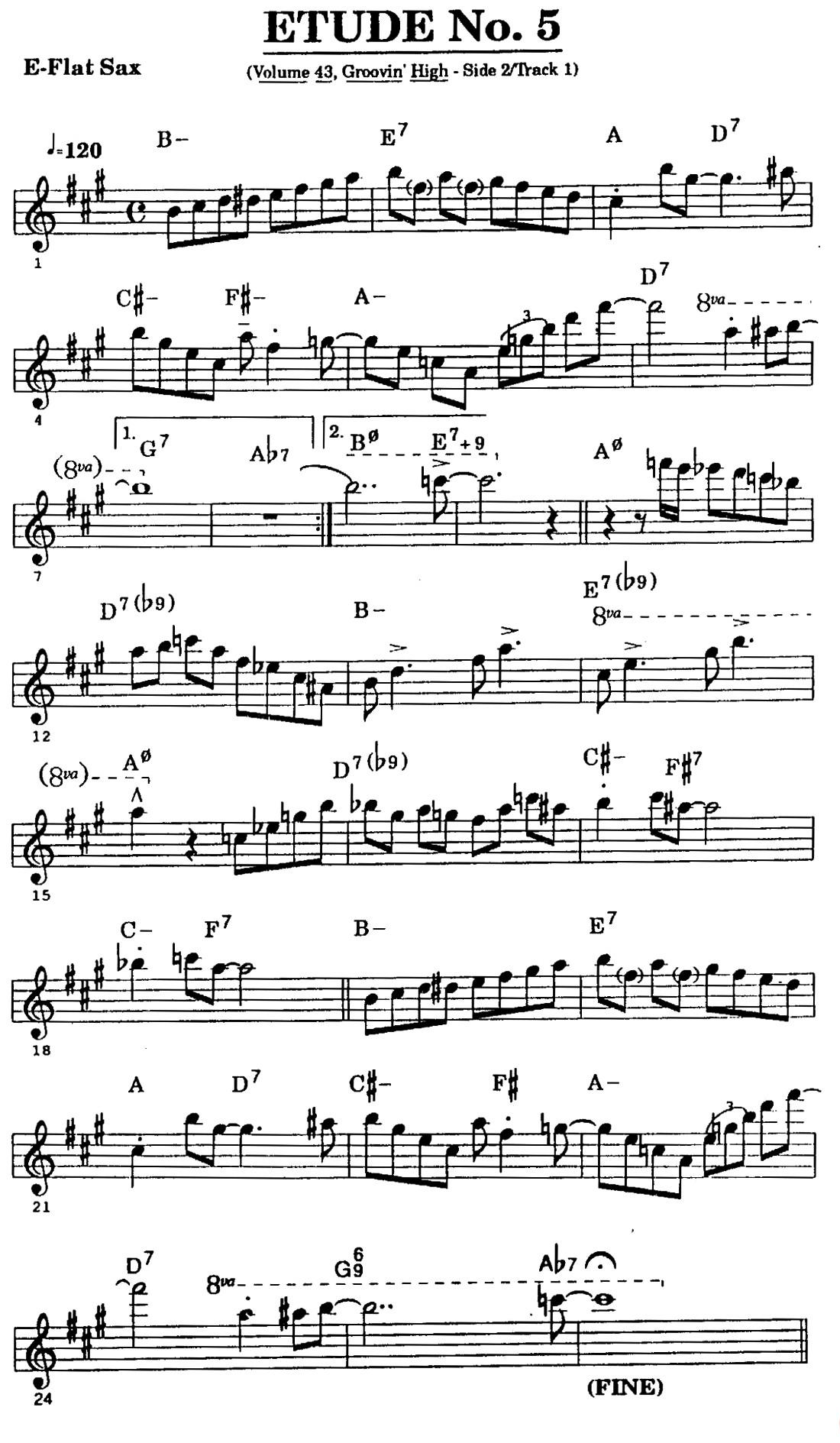 爵士乐超吹练习曲（五）