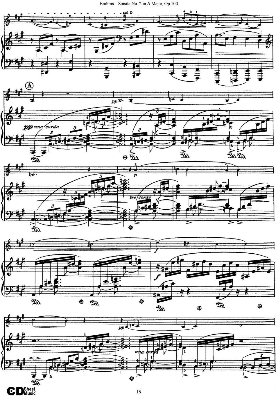 Violin Sonata No.2 in A Major Op.100（小提琴+钢琴伴奏）