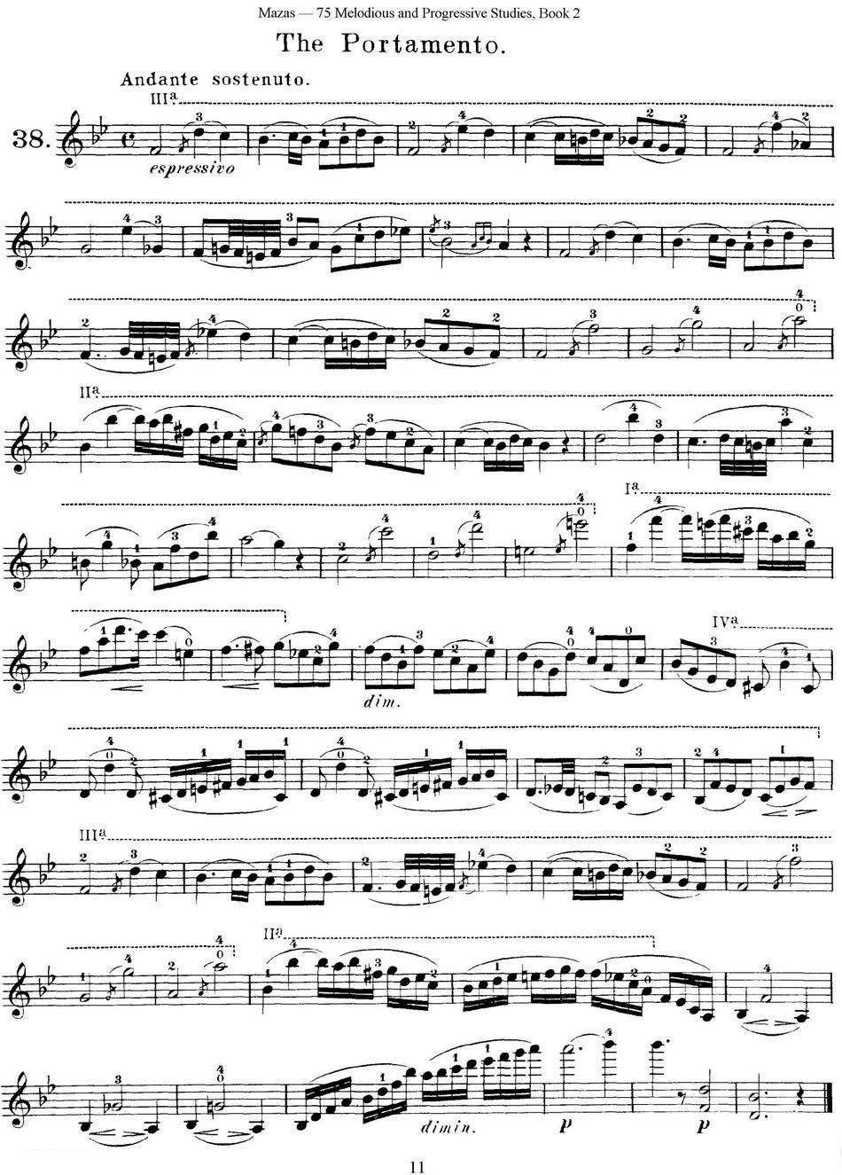 马扎斯小提琴练习曲 Op.36 第二册 华丽练习曲（38）
