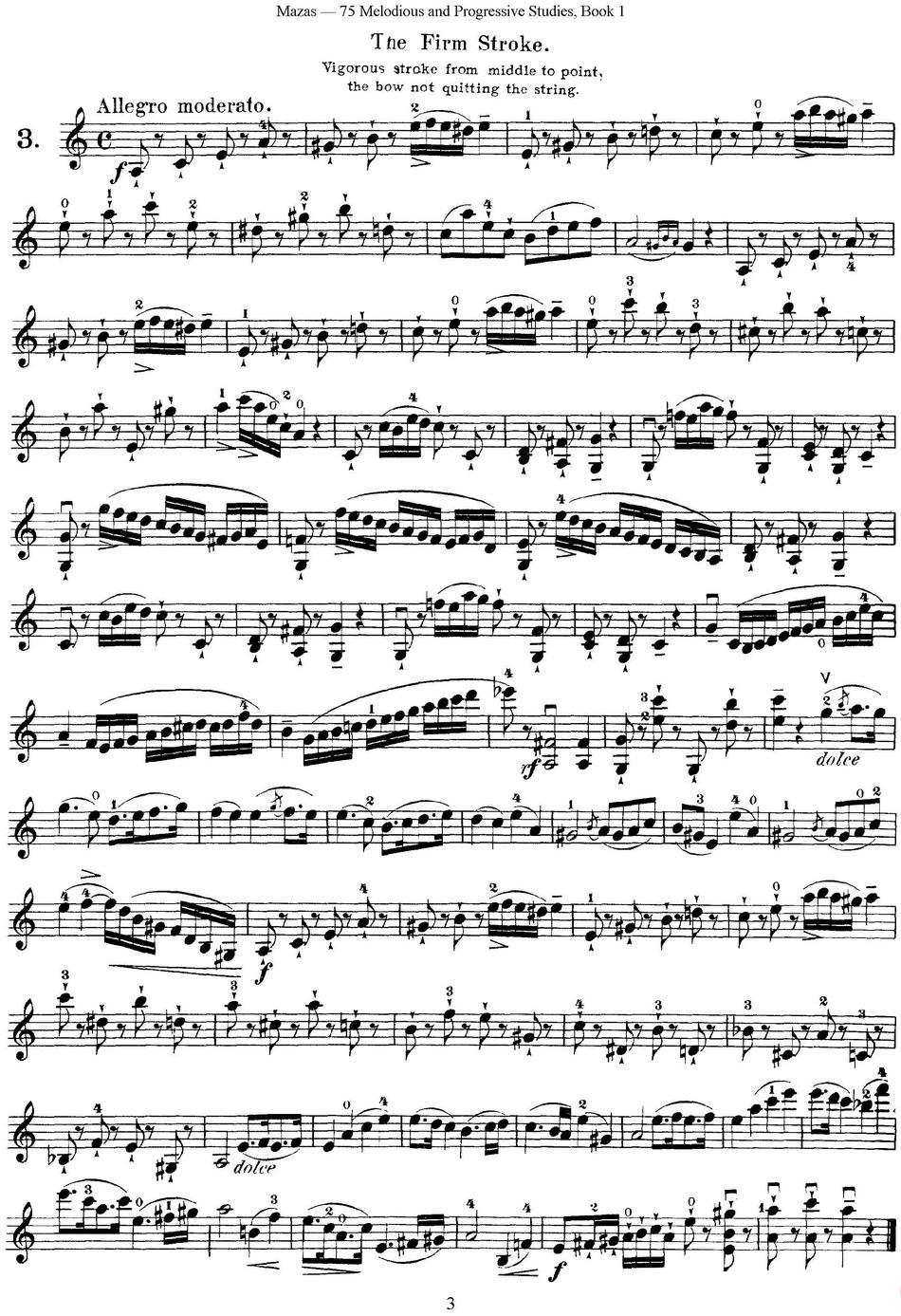 马扎斯小提琴练习曲 Op.36 第一册 特殊练习曲（3）