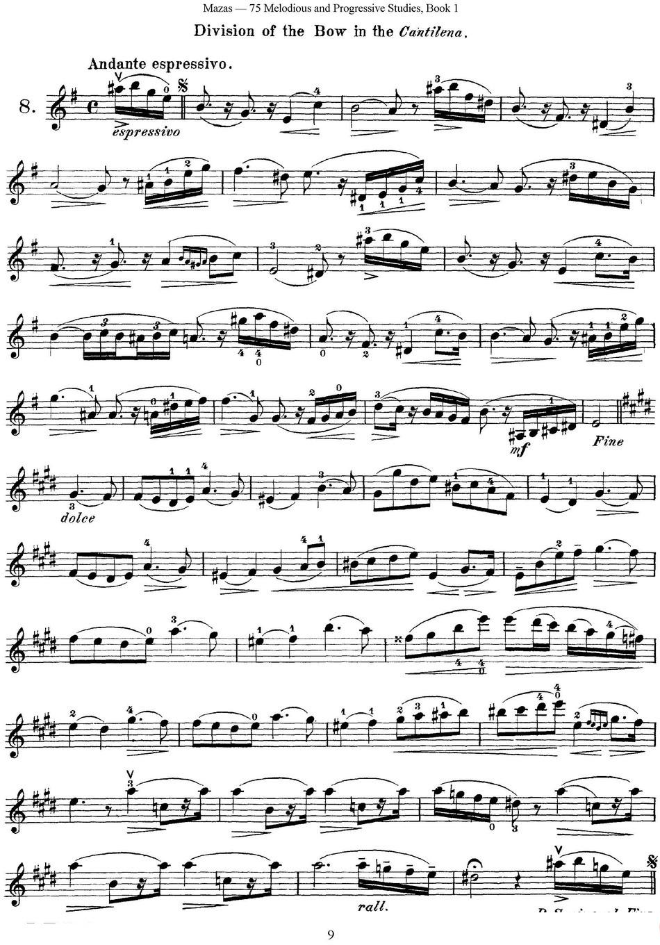 马扎斯小提琴练习曲 Op.36 第一册 特殊练习曲（8）