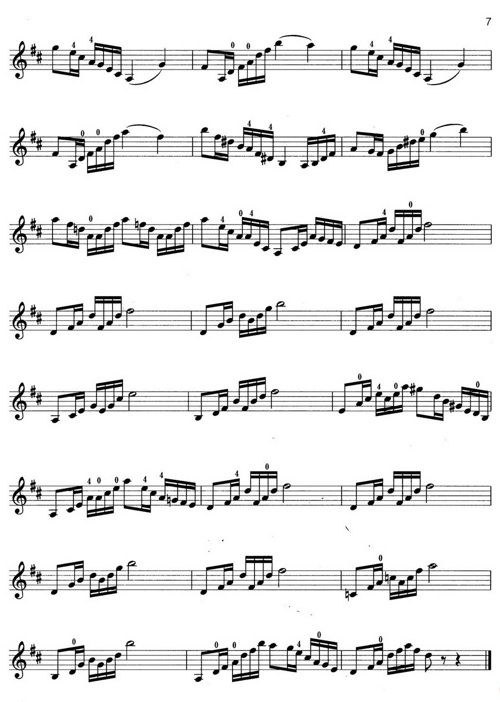 小提琴考级第二级：练习曲（6首）