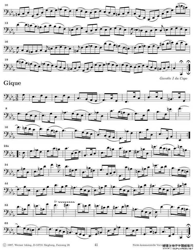 巴赫无伴奏大提琴练习曲之五P8其他曲谱
