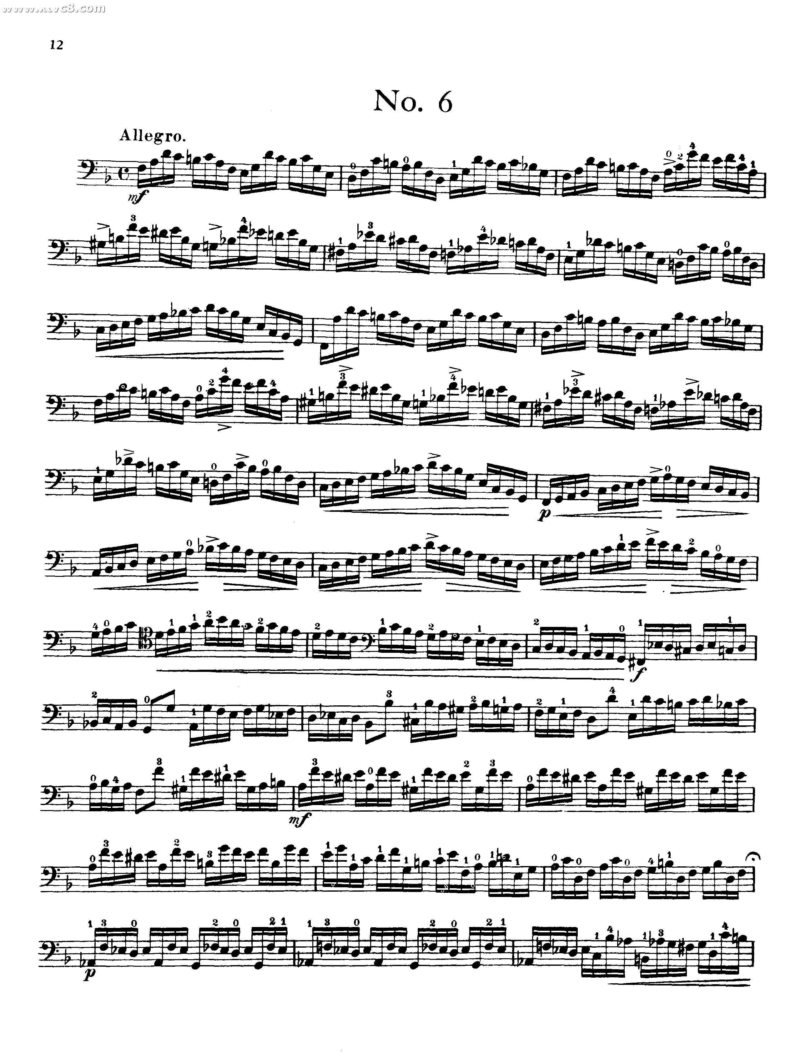 波泊尔大提琴高级练习曲之六